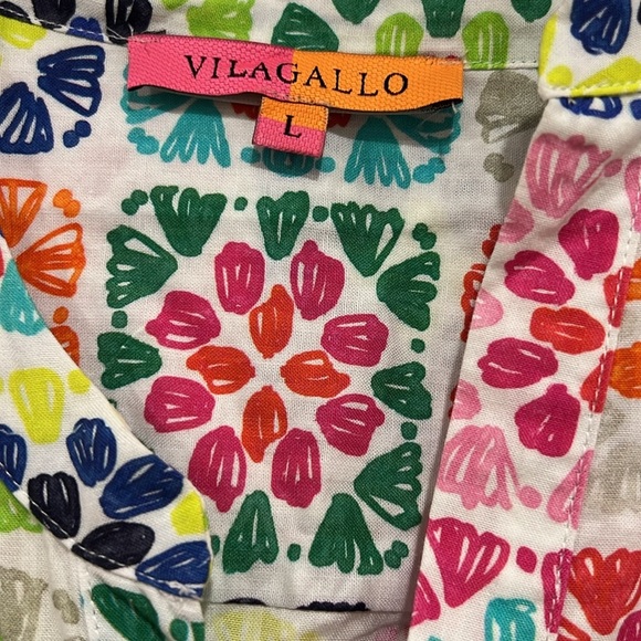 VILAGALLO Amina Dress Womens Multicolor Patchwork Size Large - Picture 7 of 9